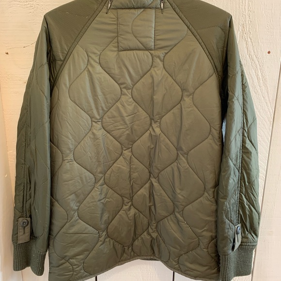 TNA quilted army green coat M - Picture 3 of 5
